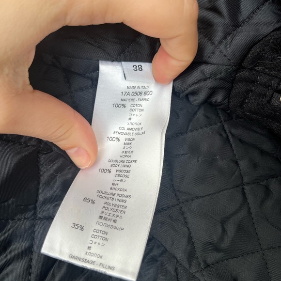 Givenchy Black Denim Cape/Poncho/Coat w/Mink Collar - Picture 13 of 16